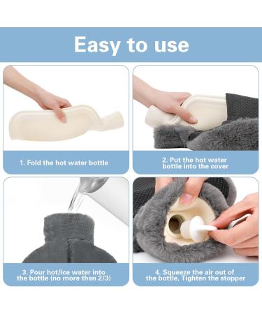 2L Foot Warmer & 2-in-1 Hot Water Bottle - Fluffy Cover for Adults & Kids | Ideal Heat Bottle for Cozy Feet & Bedtime Comfort - Buy Online on GoSupps.com