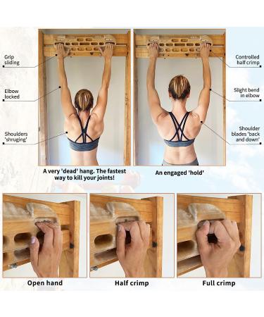 Climbing Hangboard Rock Climbing Training with Jugs, Slopes, Edges, Pockets | Door Mounted Pull Up Bar - CJ-HB2001BX - Buy Online on GoSupps.com