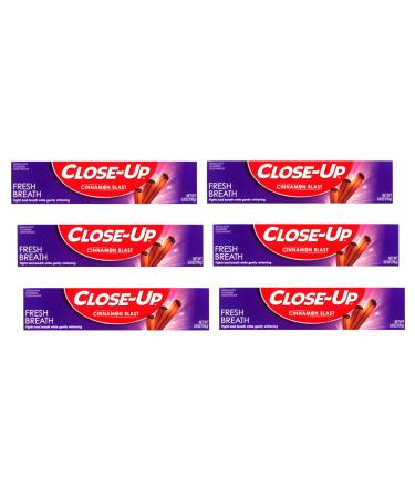 Close-Up Cinnamon Anticavity Flouride Toothpaste 6 Ounce (6-Pack)