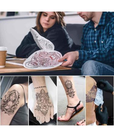 100 Sheets Audab Tattoo Transfer Paper for Tattooing - Tattoo Stencil Kit, 8 1/4 x 11 3/4 Blue - Buy Online on GoSupps.com