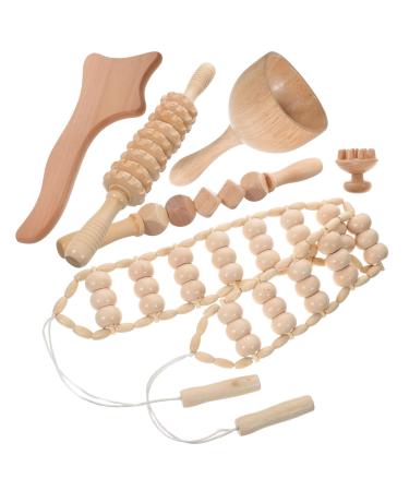 Healvian wooden lymphatic drainage tool 5 pieces Maderoterapia Kit Wood Massage Tools Gua Sha Tool Massage device Maderoterapia Fascia Massage rolls for body muscles