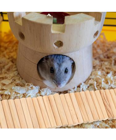 SOSPIRO Wooden Hamster Ladder Bridge - Small Animal Climbing Stair Toy for Hamsters & Chipmunks - Buy Online on GoSupps.com