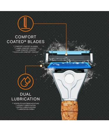 Buy Amazon Men's 5-Blade Razor with Cork Handle | 8 Refill Packs | International Shipping Available - Buy Online on GoSupps.com