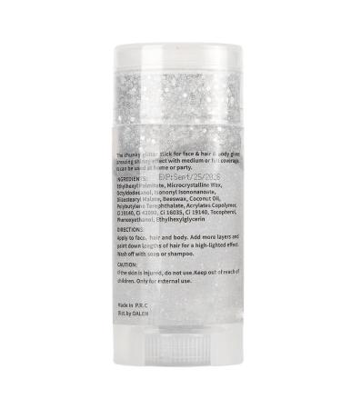 Buy Silver Glitter Stick Gel - Versatile Long Lasting Body Glitter for Parties | Easy to Clean - International Shipping Available - Buy Online on GoSupps.com