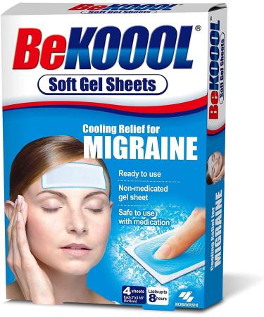 Be Koool Migraine Relief Soft Gel Sheets 48 ct - Fast Cooling Therapy - Buy Online on GoSupps.com