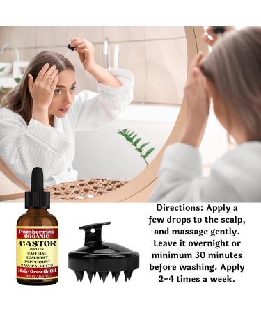 Organic Castor Oil Scalp Treatment - Rosemary Biotin & Mint for Hair Growth & Strength - 4 fl oz | Nourish & Reduce Hair Loss - Buy Online on GoSupps.com