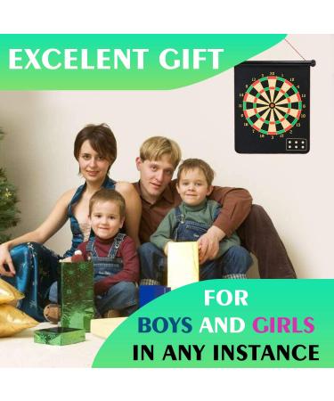 CX L SUM Magnetic Dart Board Set | Indoor Outdoor Kids Dart Game | 12pcs Magnetic Darts | Safe Toy Gift | Double Sided Rollup Board - Buy Online on GoSupps.com