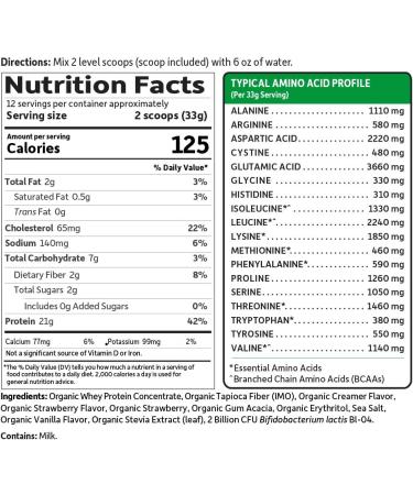 Buy Garden of Life Organic Grass-Fed Whey Protein - Strawberry 13.75 oz (390 g) - Buy Online on GoSupps.com