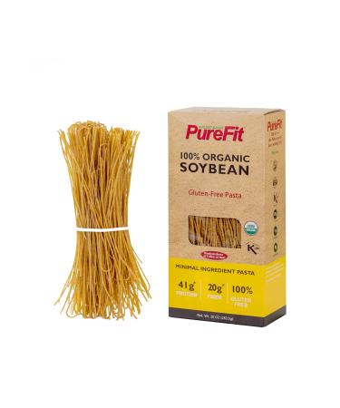PureFit - Soy Bean Low Carb Pasta (10 Oz/5 servings) - Organic Spaghetti noodles, Gluten-Free, Keto Friendly, High Protein, Non-GMO, Kosher, Plant-Based Protein, Bean Noodles Soybean 10 Ounce (Pack of 1)