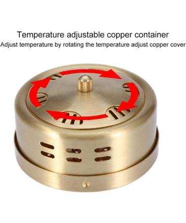 Portable Copper Moxa Box - 6-Hole Chinese Mugwort Heat Pack for Back Pain Muscle Stiffness & Digestive Disorders | International Shipping Available - Buy Online on GoSupps.com