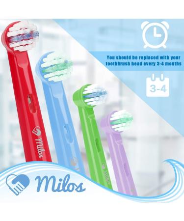 Milos Electric Toothbrush Replacement Heads for Kids - Pack of 16 Extra Soft Bristles - Oral B Compatible - Fits Braun Electric Brushes - Refill for Vitality, Precision, Triumph - 16 Count - Buy Online on GoSupps.com