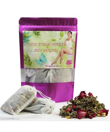 Yoni Steam Herbs for Cleansing and Tightening, 3.17 oz (7 Steams with Filter Bag) V Steaming Herbs, Organic Vaginal Steam Yoni Steaming Herbs, V Steam Kit | V Steam Herbs Tone & Rejuvenate for Women