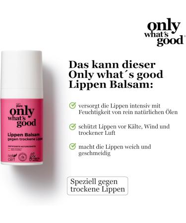Only what's good Lip balm against dry and chapped lips - Intensive lip care against cold and dryness - Lip care with olive oil - Natural lip balm - - Buy Online on GoSupps.com