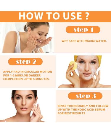 30 Turmeric Kojic-Acid Pads - Turmeric Cleansing Pads for Women | Turmeric Kojic-Acid Exfo-liating Cleansing Pads | Turmeric Face Exfoliator Pads for Face and Body - Buy Online on GoSupps.com