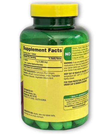 L lysine 1000mg- Essential Amino Acid Tablets 100ct (Pack of 1) Boxed by Fusion Shop Store - Buy Online on GoSupps.com