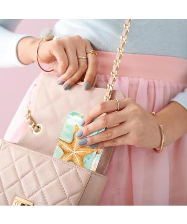 Travel Lipstick Organizer Case - Portable Makeup Bag with Mirror | Colorful Shell Art Pattern | Shop Now - Buy Online on GoSupps.com