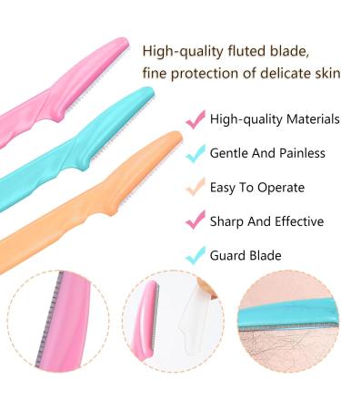 60 Multicolor Eyebrow Razors - Face Shaper & Foldable Multi-Purpose Razors for Women | International Shipping - Buy Online on GoSupps.com