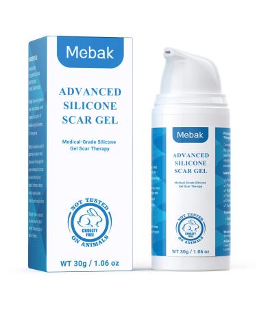 Mebak Silicone Scar Gel - Scar Therapy for Old and New Scars for Surgery Injury Keloids Burns and Acne 30g