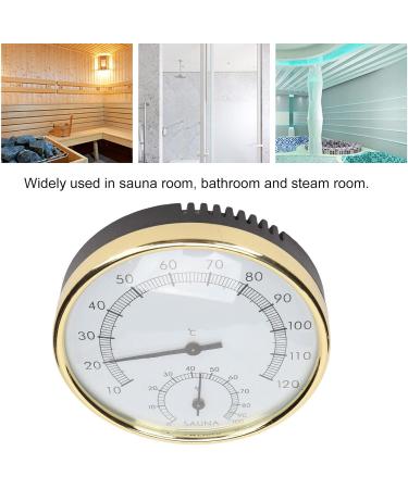 Premium Stainless Steel Sauna Thermometer & Hygrometer - Wall-Mounted Sauna Oven Accessories with Clear Scale for Optimal Sauna Experience - Buy Online on GoSupps.com