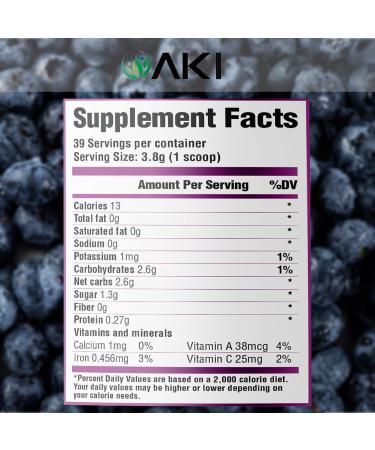 Buy AKI Haskap Berry Extract Powder - Antioxidant-Rich Vitamin-C & Polyphenol Boost | Premium Dried Berries | No Artificial Additives | 150g - Buy Online on GoSupps.com