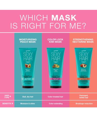 SEXYHAIR Healthy Imperfect Fruit Strengthening Mask | Anti-Breakage Treatment for Fine to Medium Hair | 6.8 oz Nectarine - Shop Internationally - Buy Online on GoSupps.com