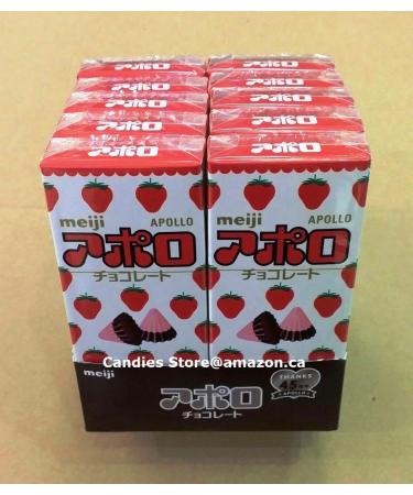 MEIJI Apollo Strawberry Milk Chocolate (Box / 10 pcs)