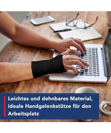 Dr. Arthritis Wrist Support Bandage - Gel Cushion Palm Protection for Carpal Tunnel & RSI - Left/Right Hand - Black (Medium) - Buy Online on GoSupps.com