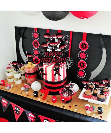 37Pcs Ninja Party Cake&Cupcake Toppers for Karate Kung Fu Warriors Birthday Party Supplies Boys' Theme Birthday Party Decoration - Buy Online on GoSupps.com