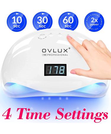 OVLUX 178W Professional UV LED Nail Lamp for Gel Polish - Nail Dryer with 42 LEDs and 4 Timer Settings - Buy Online on GoSupps.com