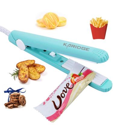 Mini Bag Sealer Heat Seal Kitchen Gadgets, Food Sealer Bag Re-sealer for Food Storage, Handheld Heat Sealer for Chips Bag, Foil Bag, Mylar Bags, Color Street Nails Strips with Storage Case -Mint