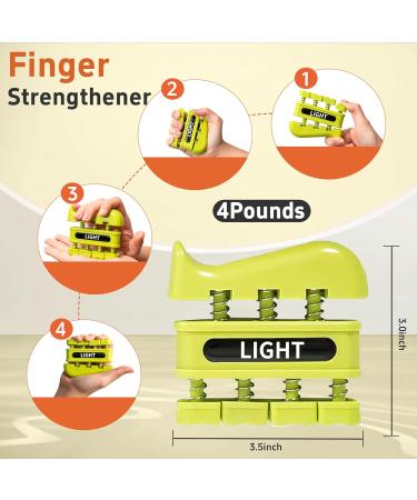 Buy Grip Strength Trainer - Finger & Hand Strengthening Tool for Home Office & Gym | Ideal for Athletes Musicians & Therapy - Yellow/Black/Red - Buy Online on GoSupps.com