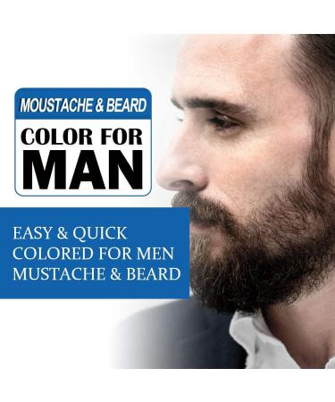 Men Mustache & Beard Dye for Gray Hair to Black Beard Dye for Men Black in 5 Minutes for Easy Application Natural Black Beard Color & Hair Dye Shampoo for Facial Gray Hair Coverage 200ml. - Buy Online on GoSupps.com