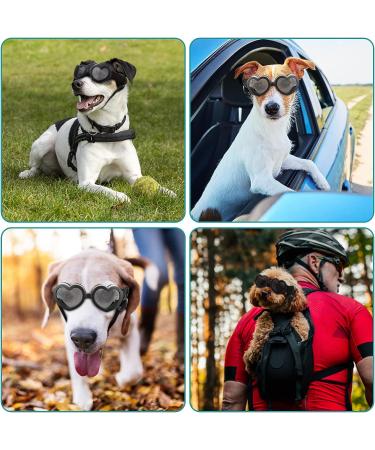 Cobee Puppy Sunglasses - Cute Dog Goggles with Adjustable Strap | Small Dog Sunglasses for UV Protection, Anti-Fog, Waterproof, Windproof | Heart Shaped Design for Dogs and Cats - Buy Online on GoSupps.com