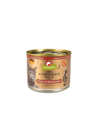 GranataPet Symphonie Cat Wet Food (6x200g No. 9 - Pheasant and Rabbit) No. 9 - Pheasant and Rabbit 1.2 kg (Pack of 1)