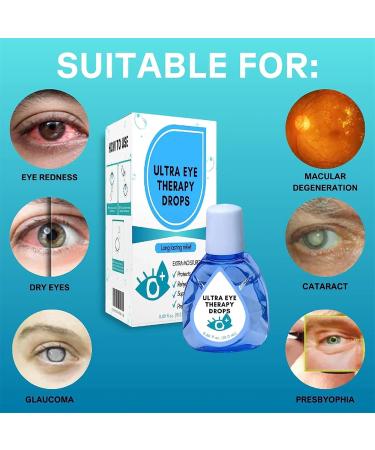 Ultra Eye Therapy Drops - Soothing Eye Care Liquid for Eye Fatigue & Cloudy Vision - 2PC - Buy Online on GoSupps.com