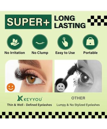 Lash Bond and Seal - KEYYOU Waterproof Lash Glue for Longevity | 10ML Bond & Seal Cluster Mascara | Black - 5ml + 5ml - Buy Online on GoSupps.com