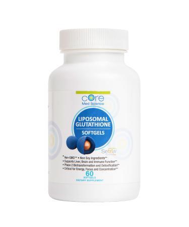 Liposomal Glutathione by Core Med Science - 500mg - 60 Softgels - Setria - Antioxidant Supplement - Made in USA