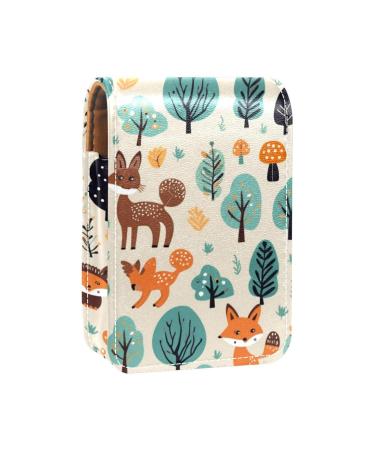 Travel Lipstick Organizer Case Lipstick Case Portable Makeup Bag With Mirror Bear Deer Fox Rabbit Owl T676x4mhar