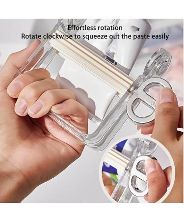 2pcs 2024 Toothpaste Squeezer Roller Toothpaste Tube Squeezer Dispenser with Rotatable Handle Toothpaste Seat Holder Creams Dispenser Unique Bathroom Accessories for Family (Black+White) - Buy Online on GoSupps.com