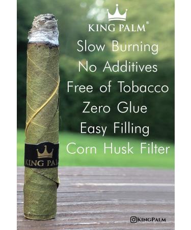 King Palm Slim Size Natural Pre Wrap Palm Leaf Cones | 25 Pack | Corn Husk Filter | Organic Prerolled Cones - Buy Online on GoSupps.com
