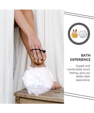 Buy FOMIYES 2pcs Exfoliating Bath Ball & Shower Sponge - Soft Mesh Loofah for Kids Snowflake Design Perfect for Back Scrubbing - International Shipping Available - Buy Online on GoSupps.com