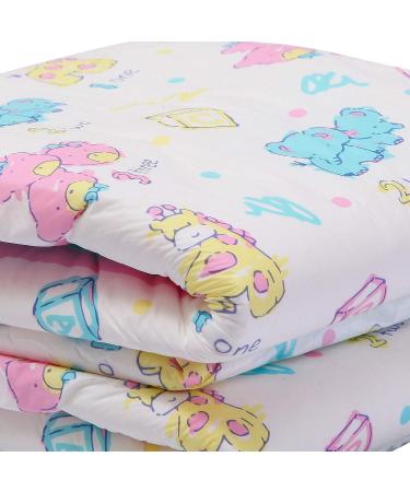 LittleForBig Printed Adult Brief Diapers for ABDL - Vintage Baby LL - 10 Pack (Blue) - Best Comfort & Discretion for Adult Baby Lovers - Buy Online on GoSupps.com