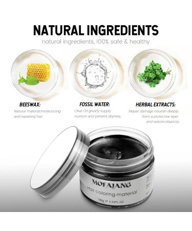 Temporary Hair Color Wax for Men & Women - Black Hair Dye Pomade for Parties Cosplay & Halloween - 4.23oz - Buy Online on GoSupps.com