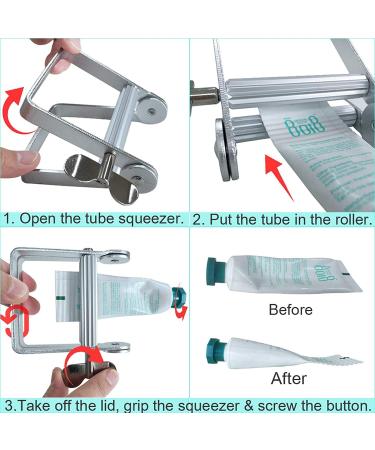GuIDRE Tube Press - Extra Large Metal Tube Squeezer for Toothpaste Hair Color & Cosmetics | Lazy Dispenser & Quetting Tool 8.5cm - Buy Online on GoSupps.com