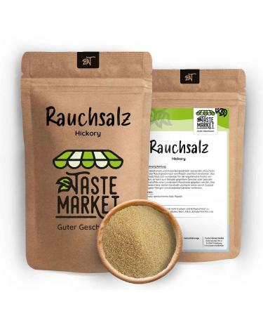 TASTE Guter Geschmack 1kg Smoked Salt - Hickory Style - 100% Vegan - Fine Sea Salt