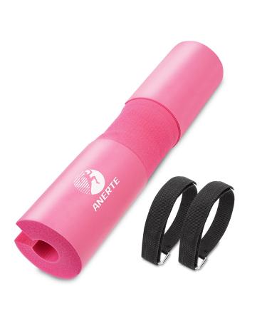 ANERTE Barbell Pad Squat Pad for Lunges and Squats,Hip Thrusts Pad,Fit Standard and Olympic Bars Pink