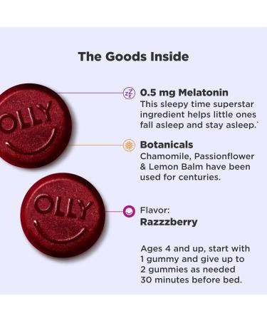 OLLY Kids Sleep Gummy Melatonin L Theanine Chamomile 60 Count and Kids Multivitamin Gummy Worms Vitamins A C D E Bs Zinc 70 Count - Buy Online on GoSupps.com