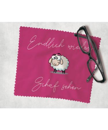 Farbwuselei glasses cleaning cloth Finally see sheep again cloth cleaning cloth glasses cloth display cloth (pink) - Buy Online on GoSupps.com