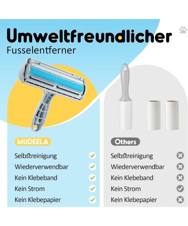 Buy Mudela Lint Brush - Pet Hair Remover for Furniture & Sofas | Effective Lint Roller for Cat & Dog Hair - Buy Online on GoSupps.com