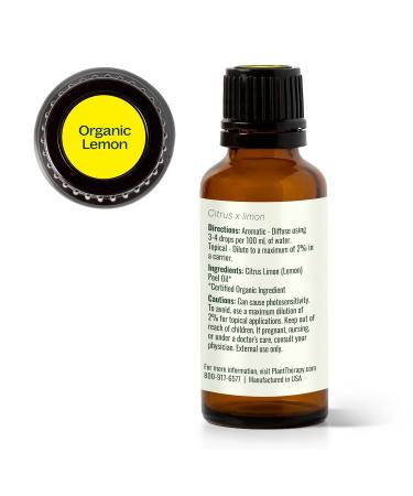 Plant Therapy Organic Lemon Essential Oil 100% Pure USDA Certified Organic Undiluted Natural Aromatherapy Therapeutic Grade 30 mL (1 oz) - Buy Online on GoSupps.com
